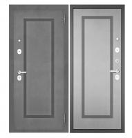 Входная дверь Мастино (Бульдорс) TRUST ECO 189/189 Бетон темный/Антрацит букле-Бетон серый